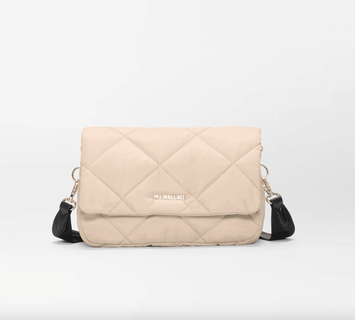 MZ Wallace MADISON FLAP CROSSBODY BUFF/BLK Shoe Main & Taylor Shoes