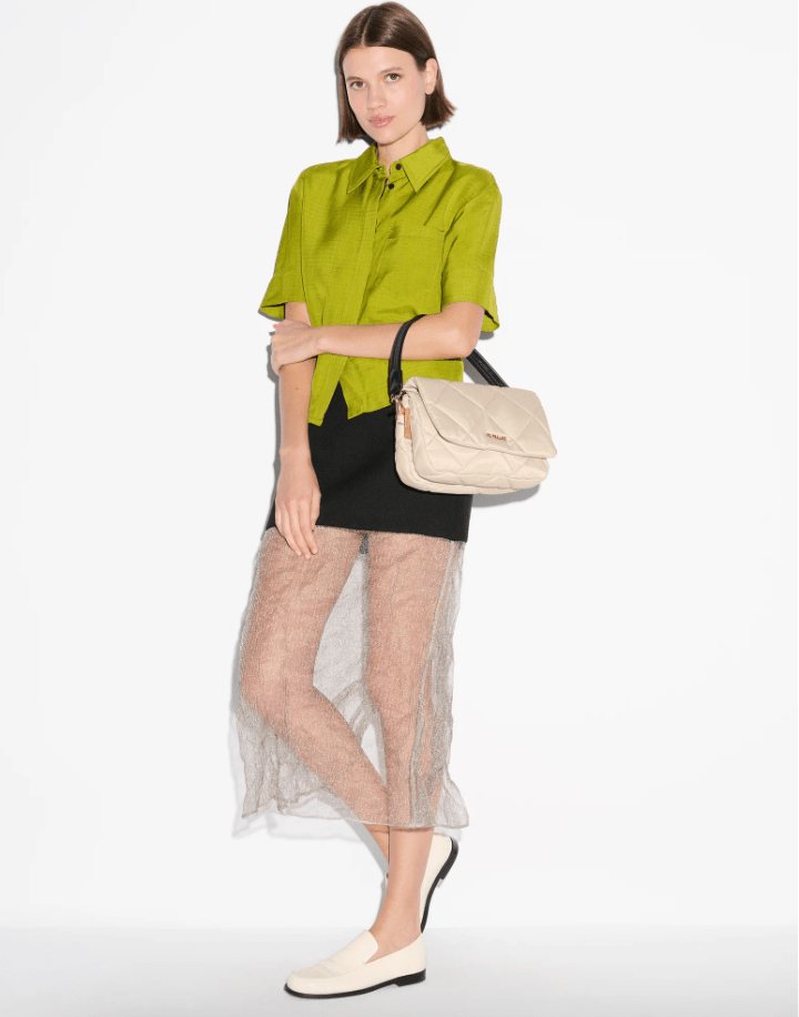 MZ Wallace MADISON FLAP CROSSBODY BUFF/BLK Shoe Main & Taylor Shoes