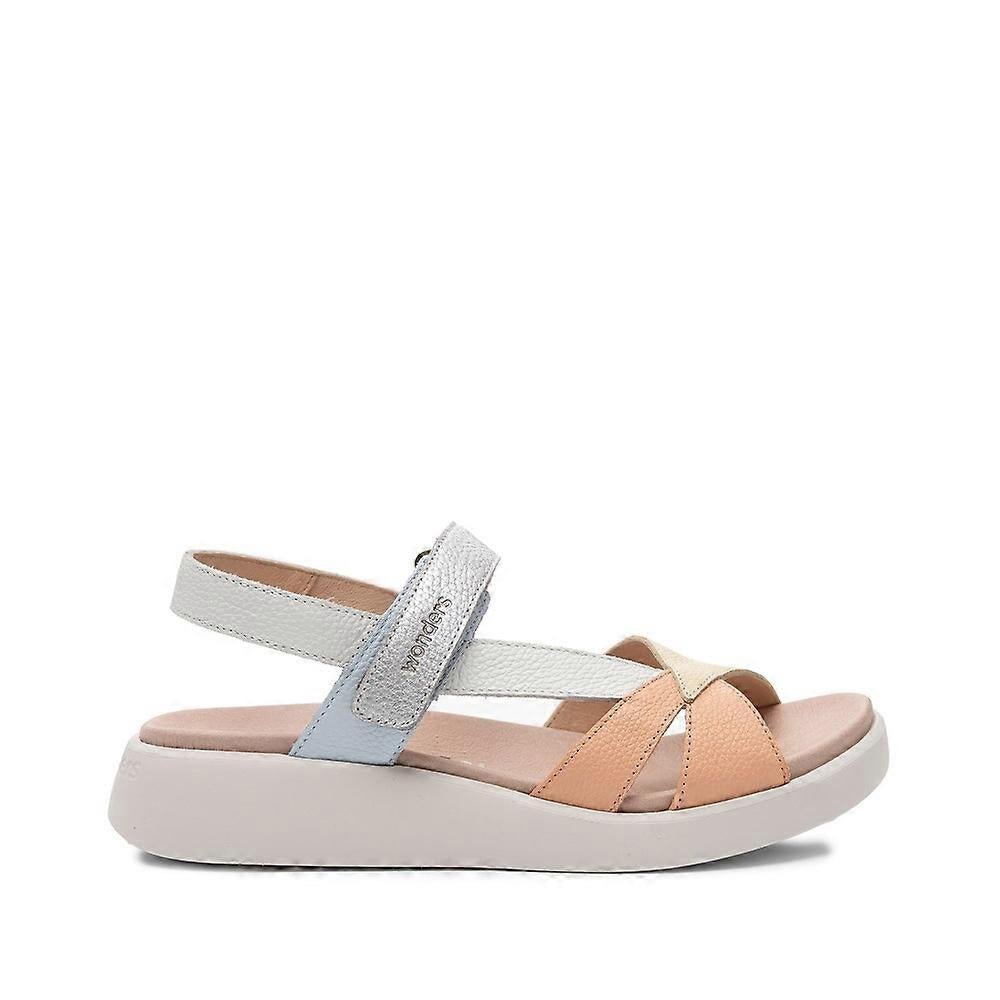 WONDERS C6522 MELON/VANILLA/OFF WHITE /SILVER SANDAL Shoe Main