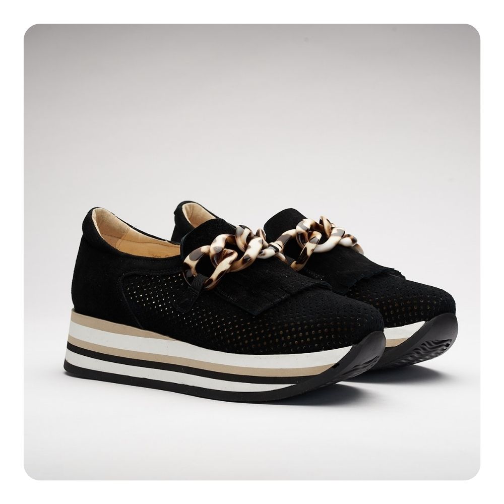 Ameri MサイズWAVE CUTTING PLATFORM LOAFER Steve Madden Ladies Loafer Aerin Black 7 8 9 10 Chunky Lug