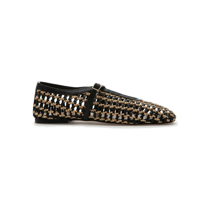 275 CENTRAL IZABEL BLACK RAFFIA BALLET Shoes | Shop now at Main &amp; Taylor Shoes!