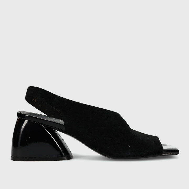MOLKE BLACK SUEDE SLINGBACK
