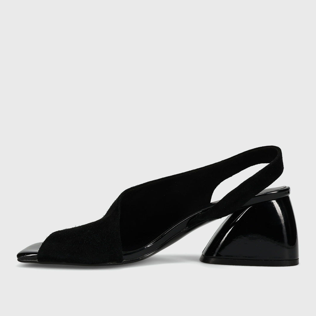MOLKE BLACK SUEDE SLINGBACK
