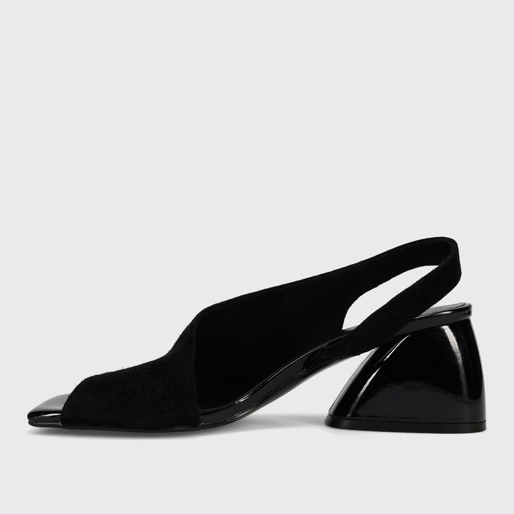 MOLKE BLACK SUEDE SLINGBACK