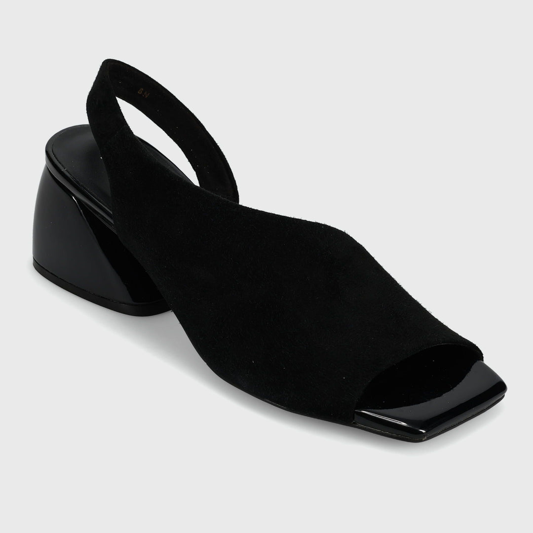 MOLKE BLACK SUEDE SLINGBACK