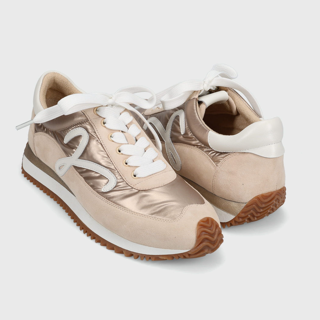 QUEEN NUDE METALLIC SNEAKER