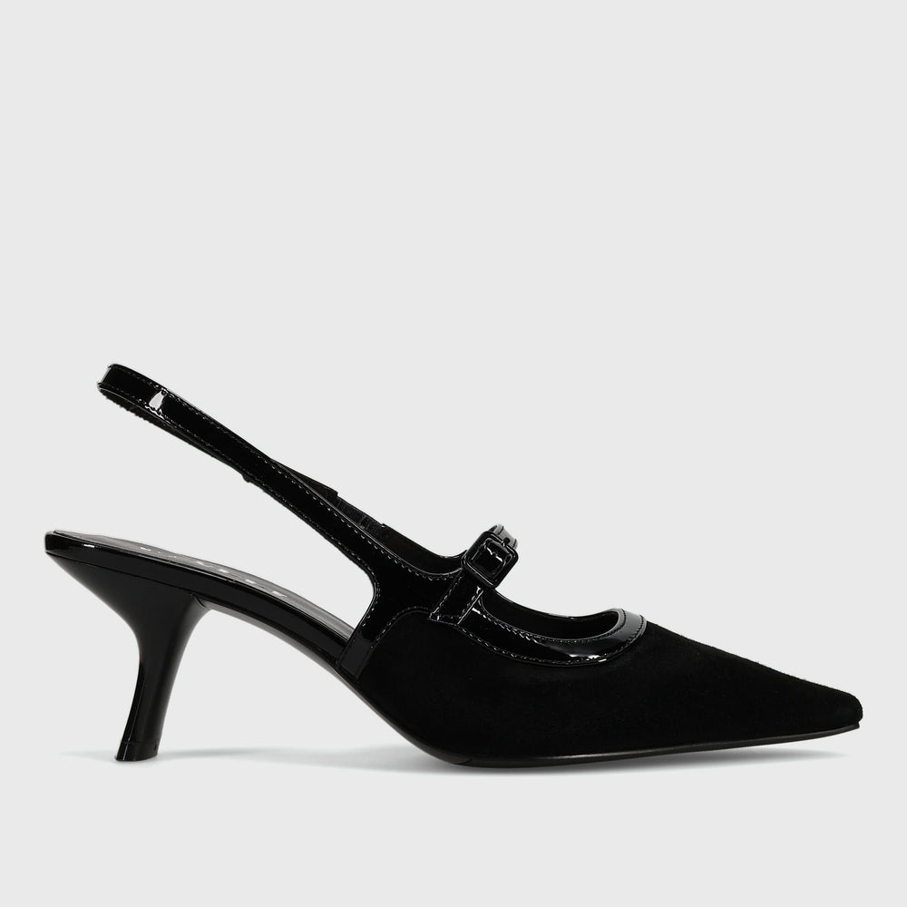 PAYGE BLACK SUEDE SLINGBACK