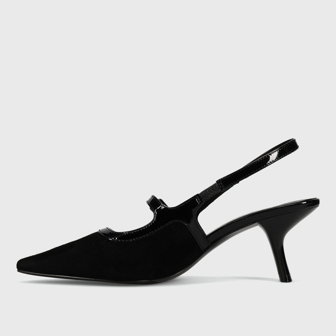PAYGE BLACK SUEDE SLINGBACK