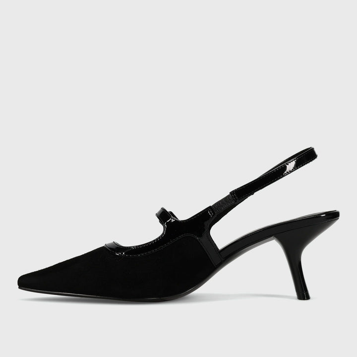PAYGE BLACK SUEDE SLINGBACK