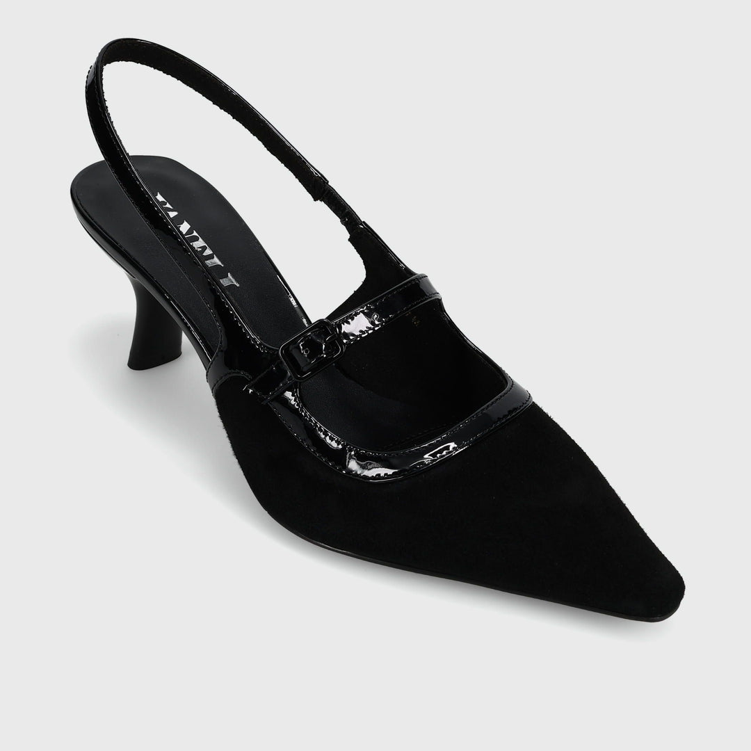PAYGE BLACK SUEDE SLINGBACK