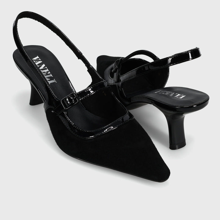 PAYGE BLACK SUEDE SLINGBACK