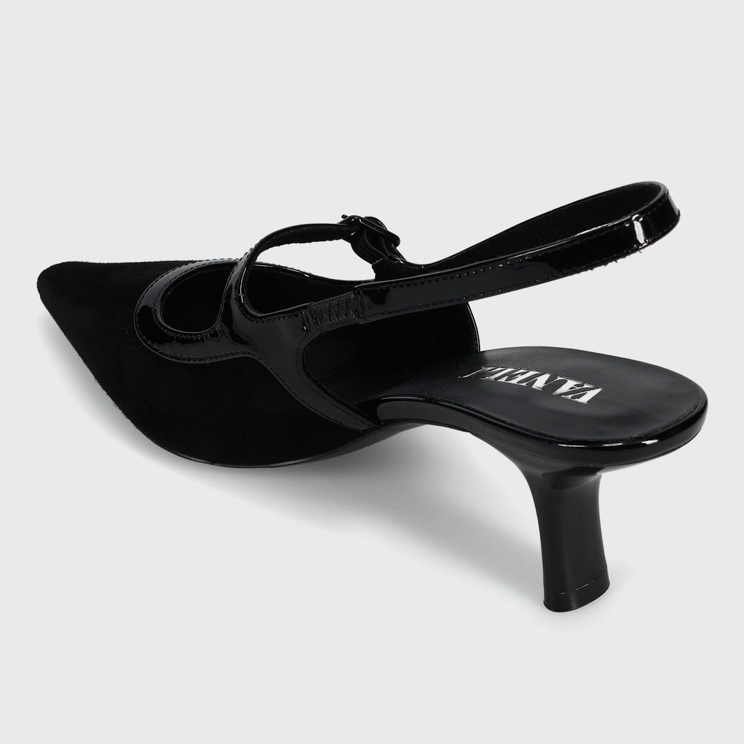 PAYGE BLACK SUEDE SLINGBACK