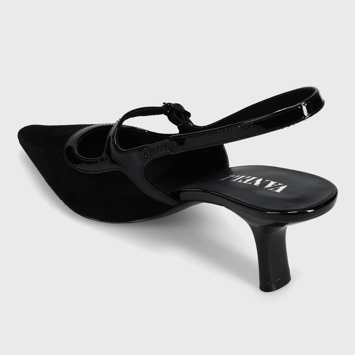 PAYGE BLACK SUEDE SLINGBACK