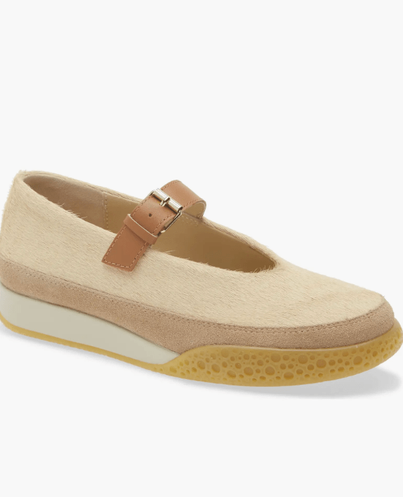 4CCCCEES BUBBLE POMPA SAND HAIRCALF SNEAKER Shoes | Shop now at Main & Taylor Shoes!
