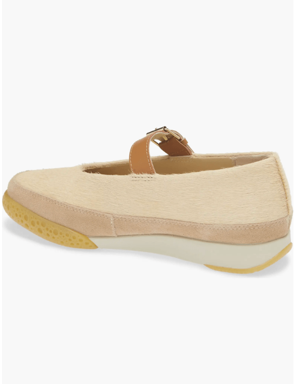 4CCCCEES BUBBLE POMPA SAND HAIRCALF SNEAKER Shoes | Shop now at Main &amp; Taylor Shoes!