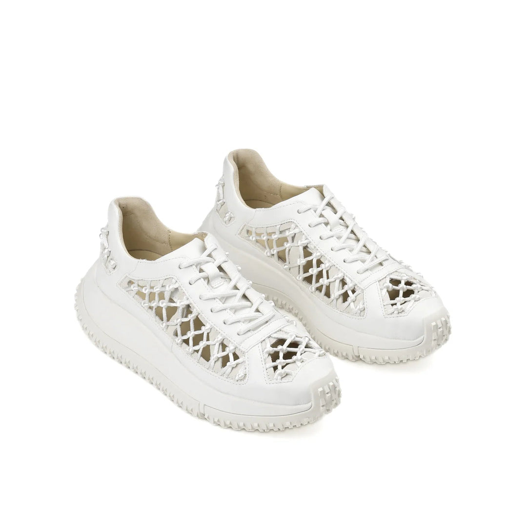 4CCCCEES KAPOK LINK WHITE SNEAKER Handbags | Shop now at Main & Taylor Shoes!