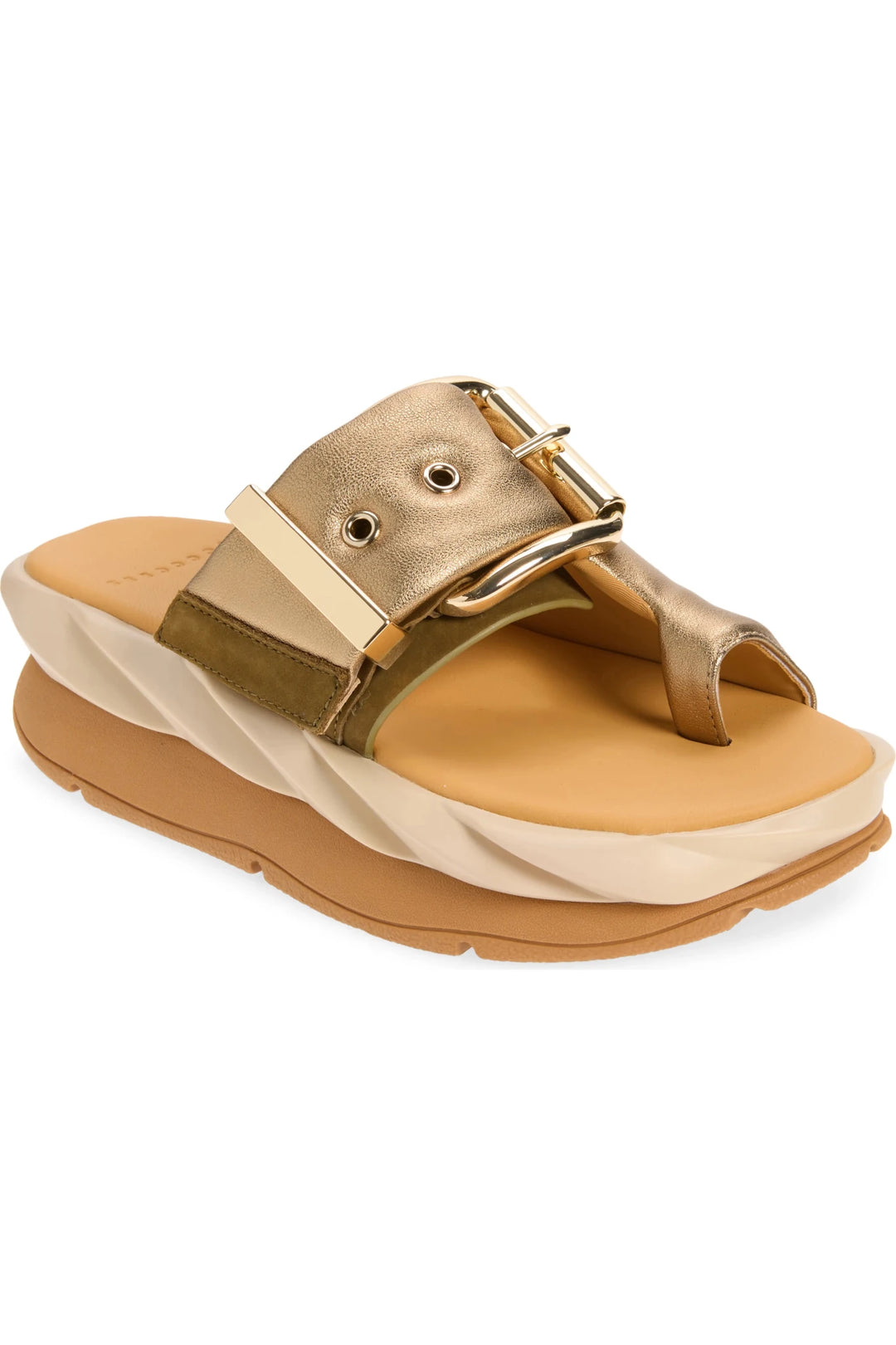 4CCCCEES MELLOW GLOW BRASS SANDAL Shoes | Shop now at Main & Taylor Shoes!
