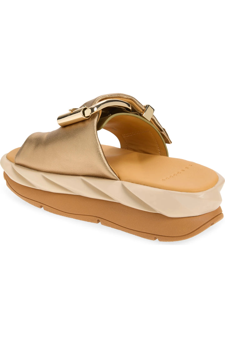4CCCCEES MELLOW GLOW BRASS SANDAL Shoes | Shop now at Main &amp; Taylor Shoes!