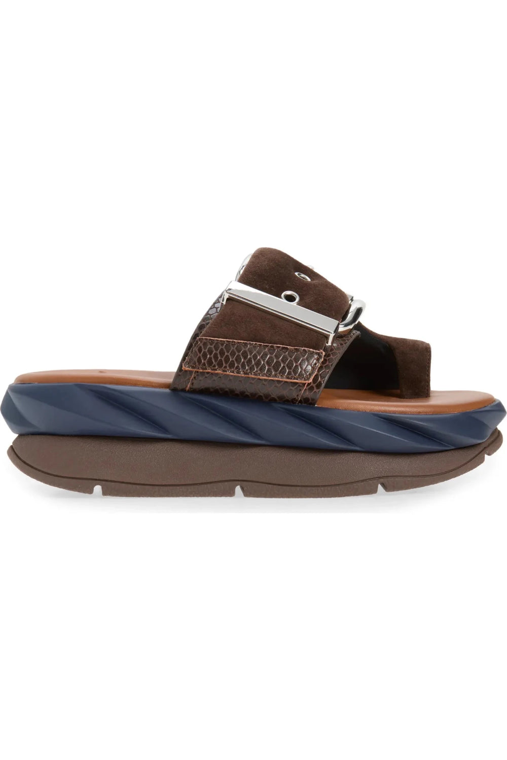 4CCCCEES MELLOW GLOW CHOCO SUEDE SANDAL Shoes | Shop now at Main & Taylor Shoes!