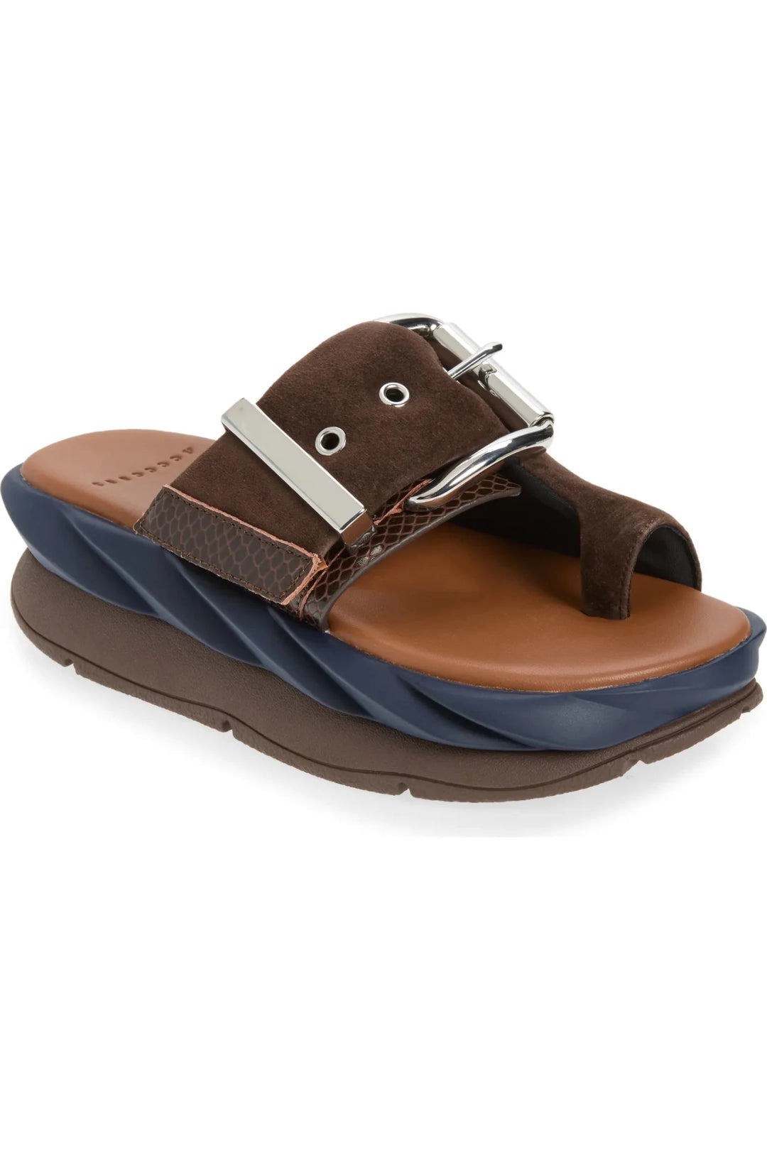 4CCCCEES MELLOW GLOW CHOCO SUEDE SANDAL Shoes | Shop now at Main & Taylor Shoes!