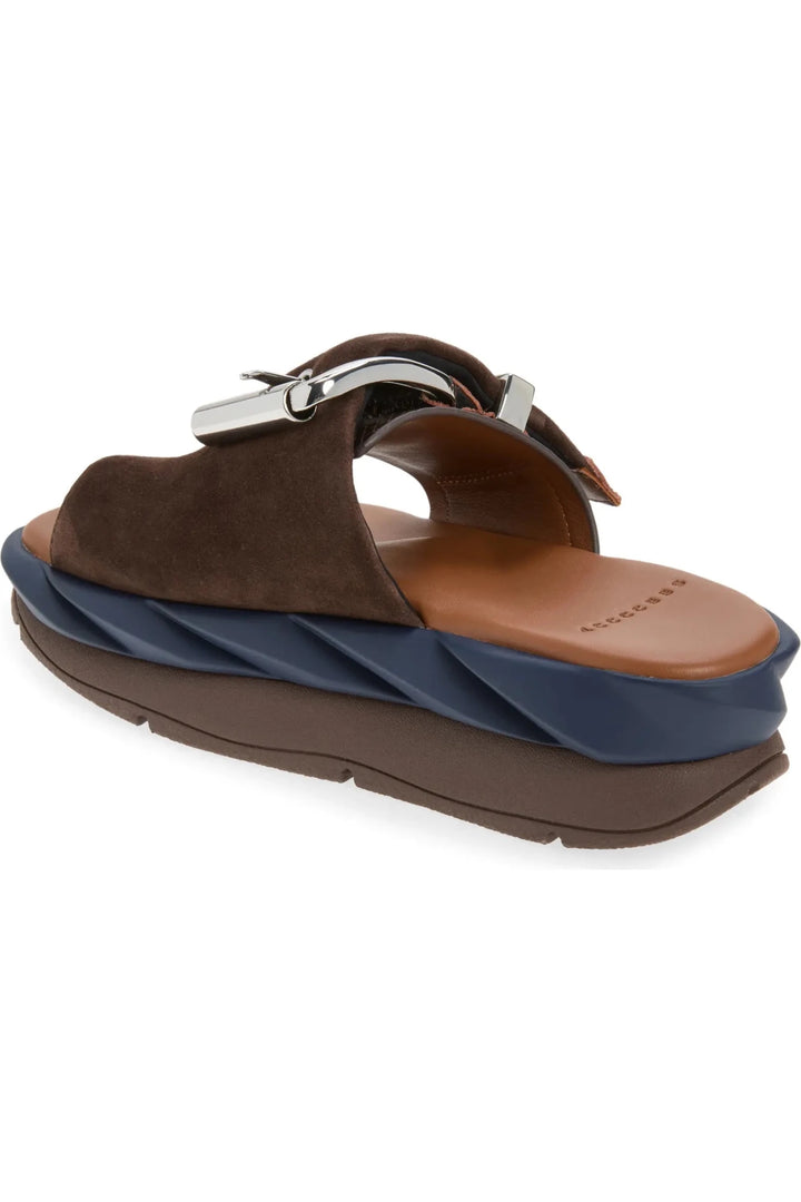4CCCCEES MELLOW GLOW CHOCO SUEDE SANDAL Shoes | Shop now at Main &amp; Taylor Shoes!