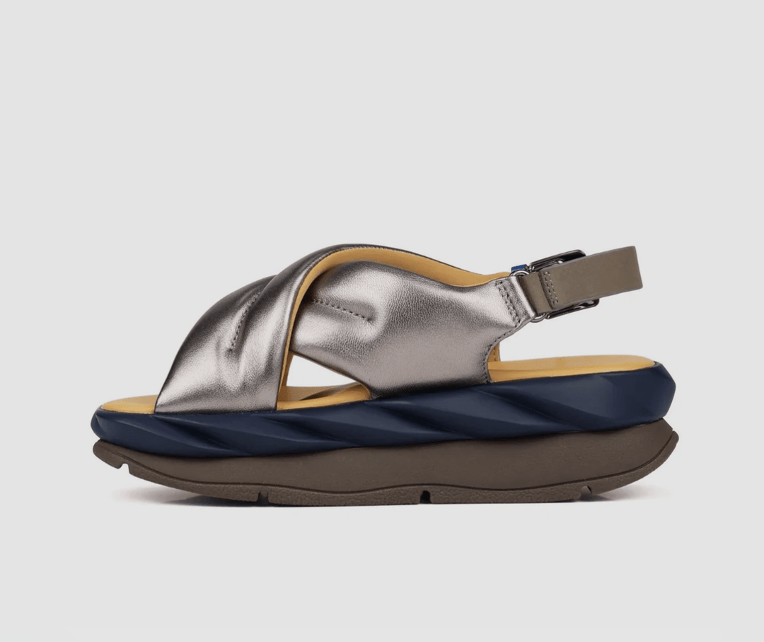 cocomaulo 4CCCCEES MELLOW MOA GUNMETAL SANDALS Shoe Main & Taylor Shoes
