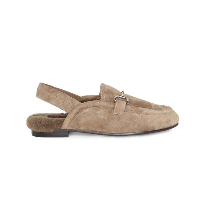 ASH SLING TAUPE WITH SHEARLING SLING LOAFER