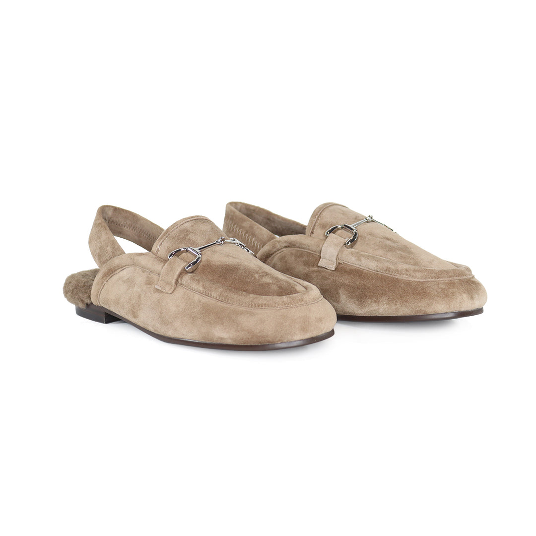 ASH SLING TAUPE WITH SHEARLING SLING LOAFER