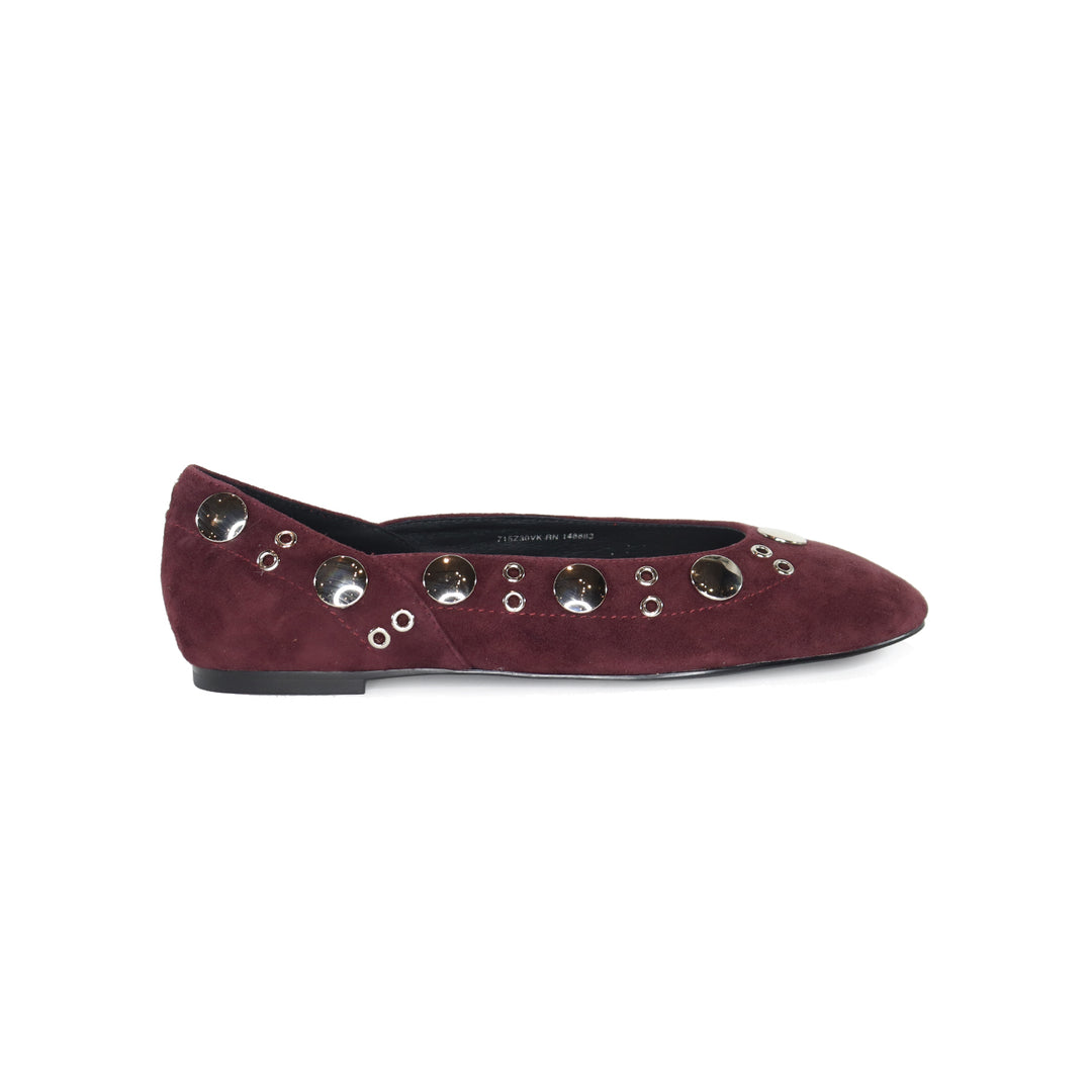 BALLERINA BURGUNDY FLAT