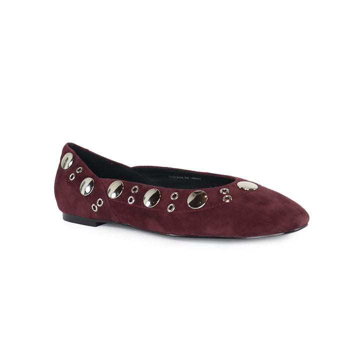 BALLERINA BURGUNDY FLAT