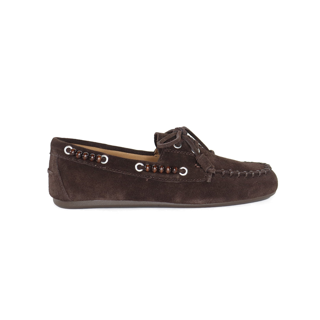 VIOLETTA DARK BROWN SUEDE  MOCCASIN