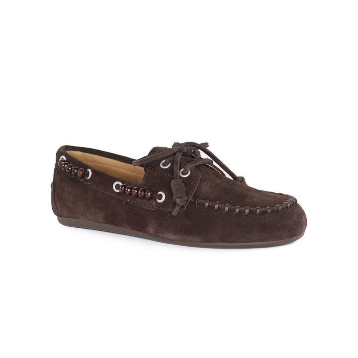 VIOLETTA DARK BROWN SUEDE  MOCCASIN