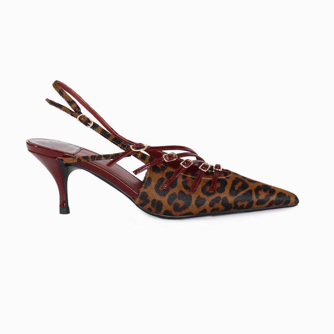 Fashion red cheetah shoes