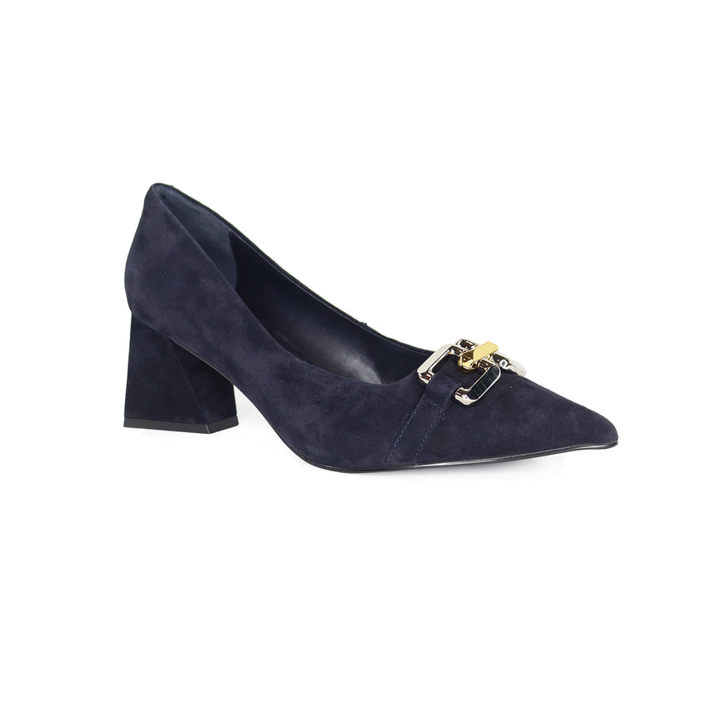 ANOUK NAVY SUEDE PUMP