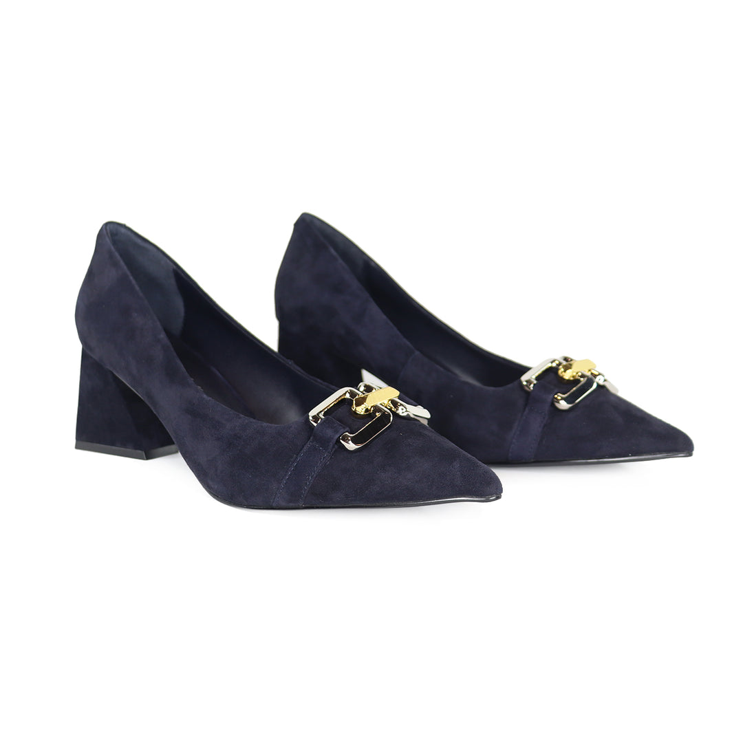 ANOUK NAVY SUEDE PUMP