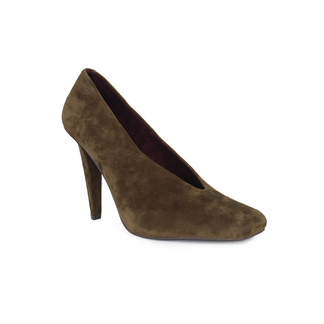 CANAPES DARK BROWN SUEDE PUMP
