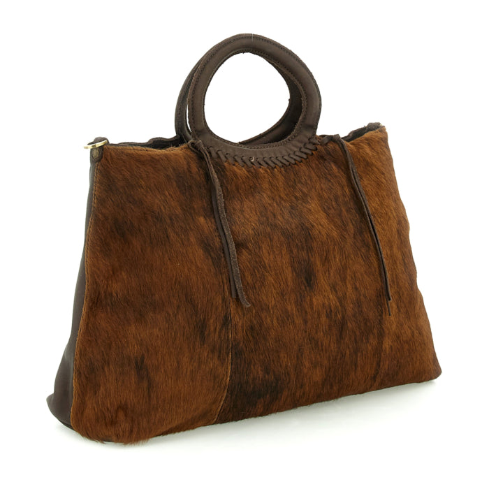 BARBARA BROWN PONY HAIRCALF SHOPPER