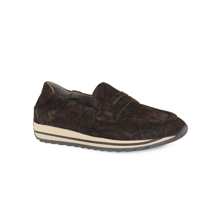 DIANNA CHOCOLATE ANIMAL PRINT LOAFER