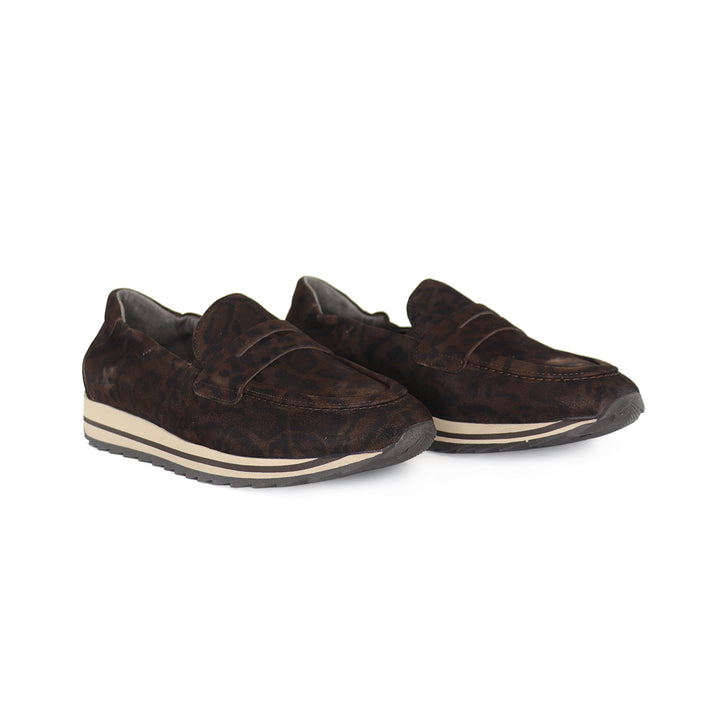 DIANNA CHOCOLATE ANIMAL PRINT LOAFER