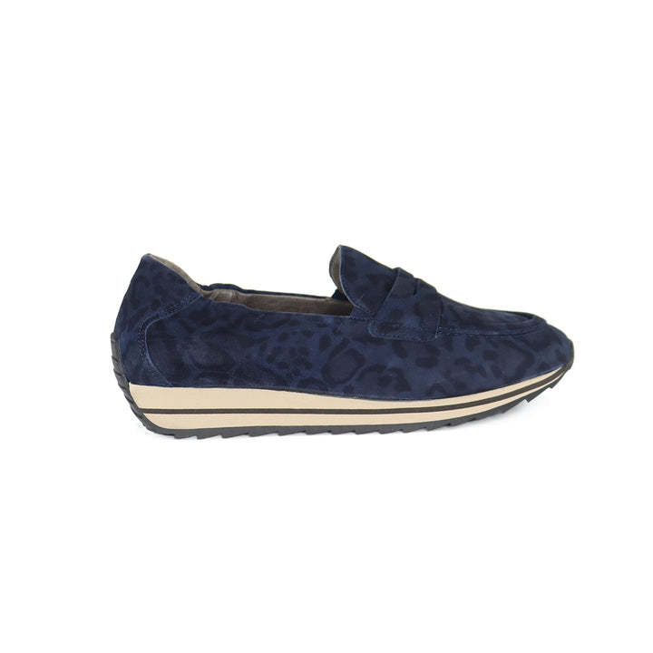 DIANNA INK ANIMAL PRINT SUEDE LOAFER