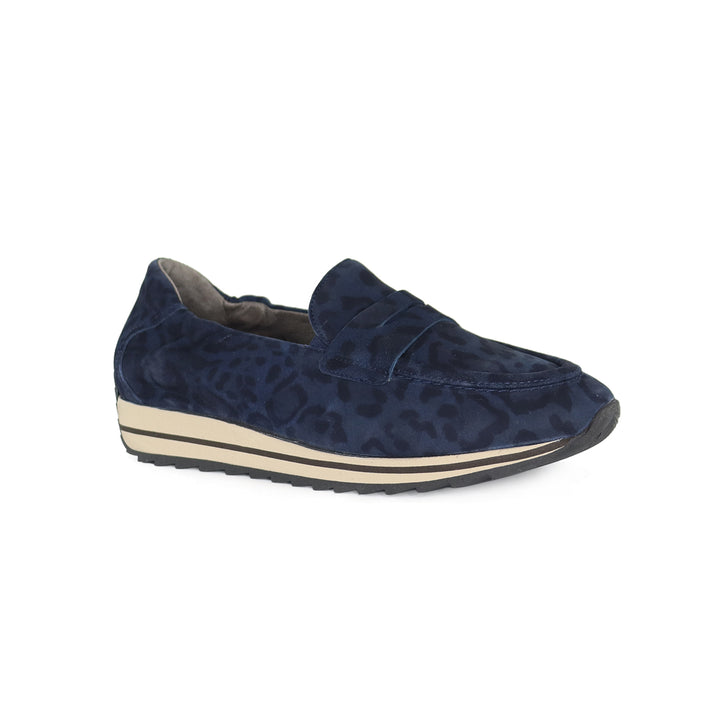DIANNA INK ANIMAL PRINT SUEDE LOAFER