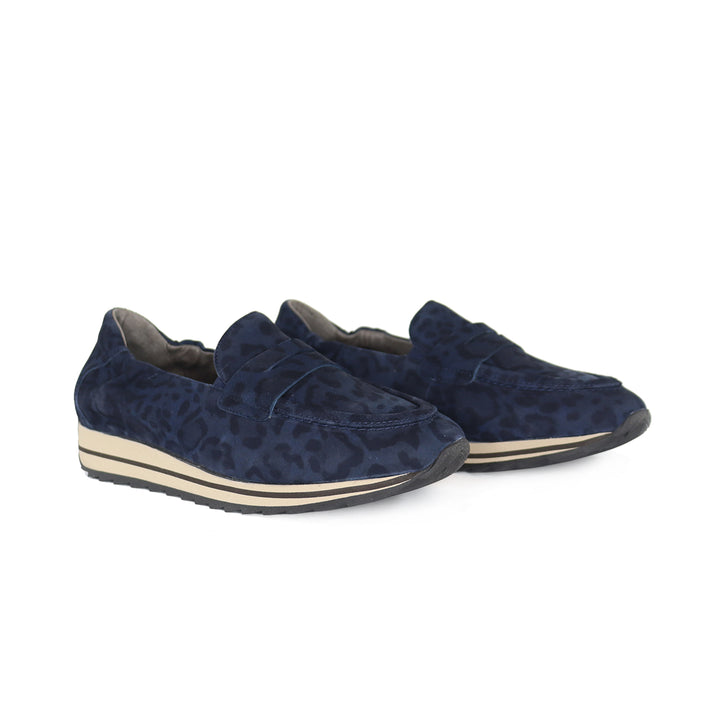 DIANNA INK ANIMAL PRINT SUEDE LOAFER