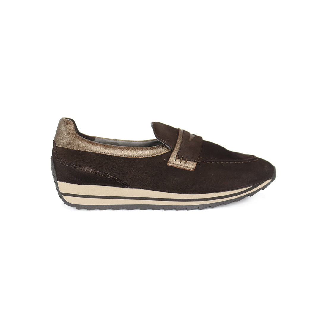 DUNIA BROWN SUEDE LOAFER