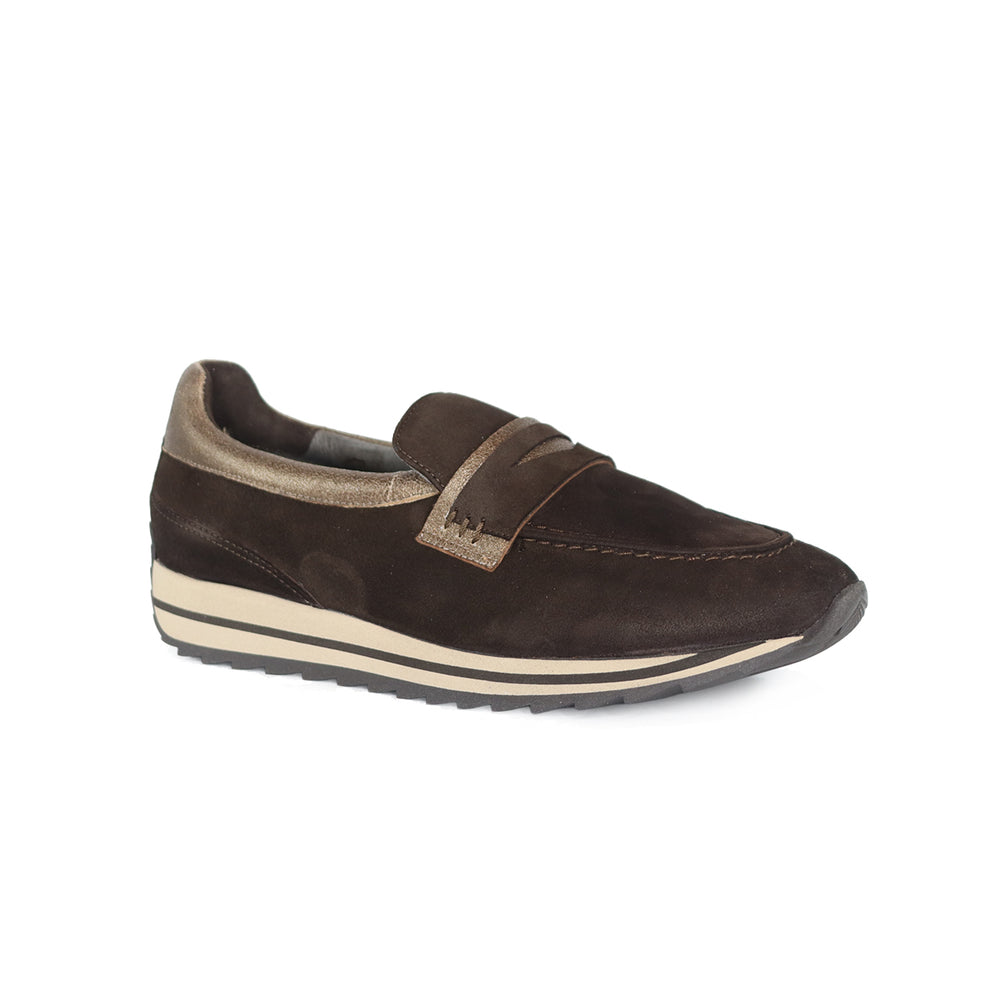 DUNIA BROWN SUEDE LOAFER