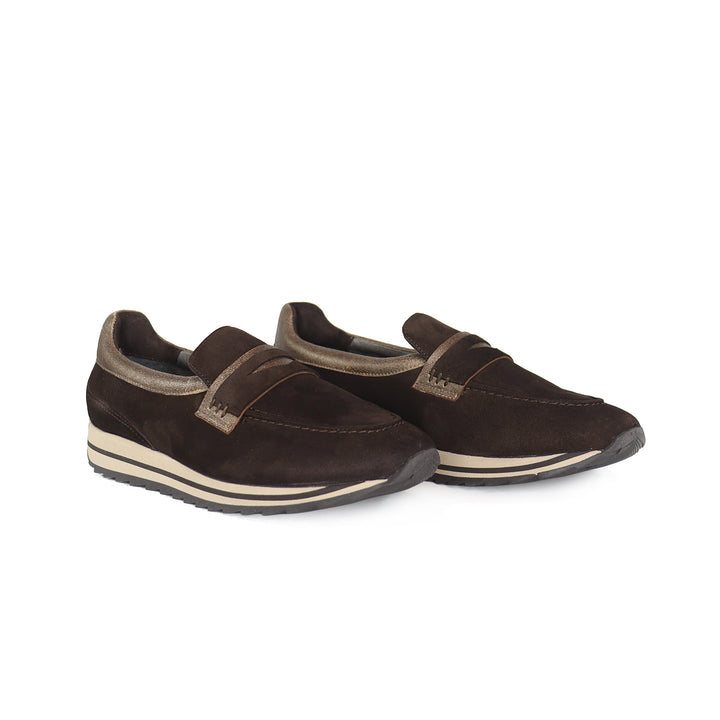 DUNIA BROWN SUEDE LOAFER