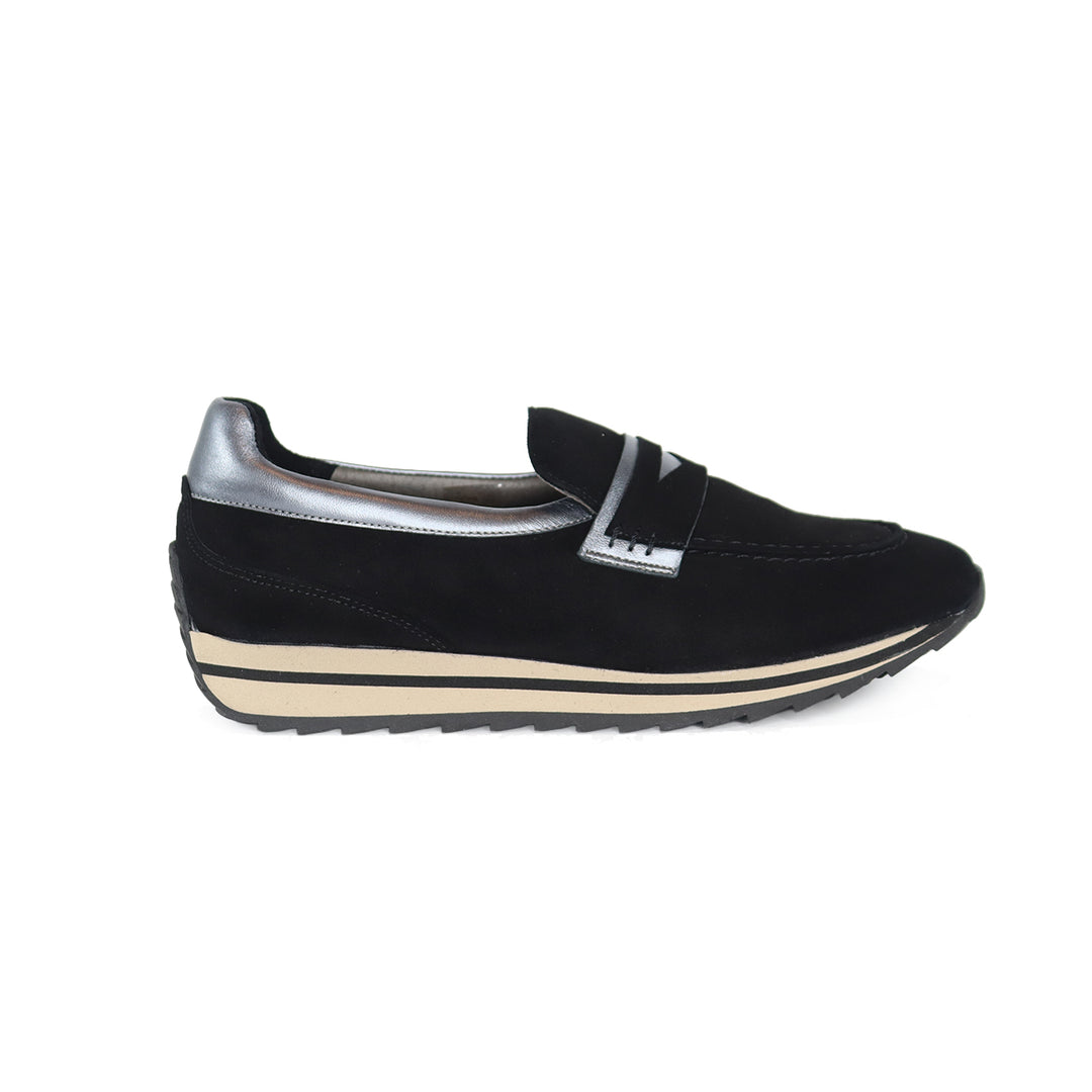 DUNIA BLACK SUEDE LOAFER