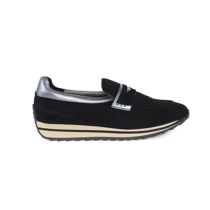 DUNIA BLACK SUEDE LOAFER