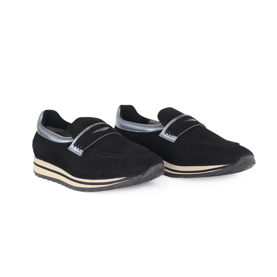 DUNIA BLACK SUEDE LOAFER