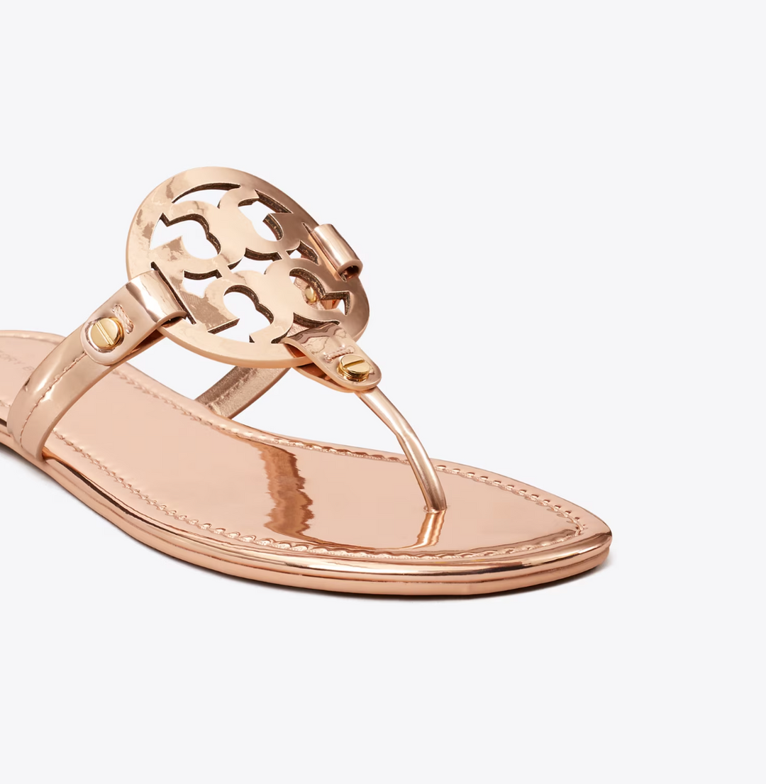 TORY BURCH ミラ メタリック サンタル 1575350 654 MILLER CLASSIC METALLIC ROSE GOLD – Main & Taylor