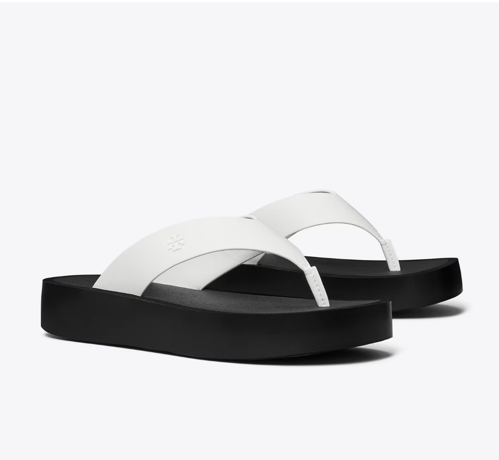 PLATFORM FLIP FLOP WHITE/BLACK – Main & Taylor PLATFORM FLIP FLOP WHITE/BLACK – Main & Taylor